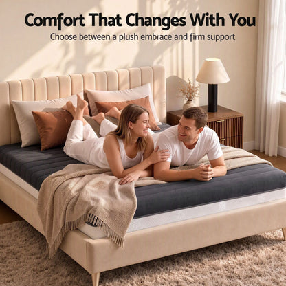 Giselle 18cm King Memory Foam Mattress Dual Feel Reversible Charcoal Foam - Image 6