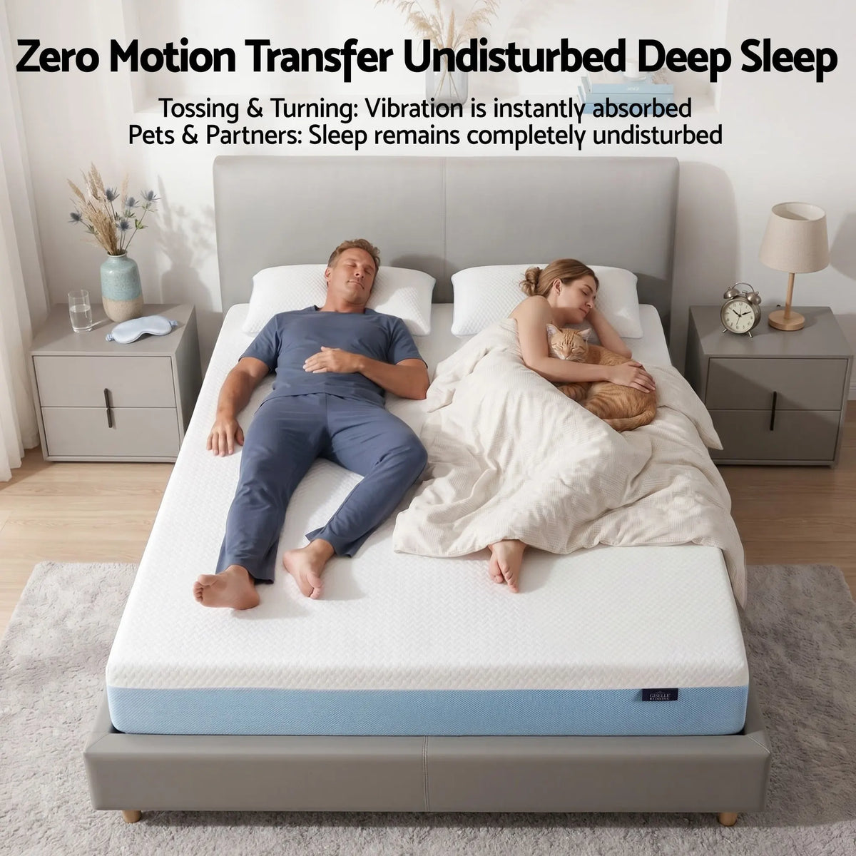 Giselle 22cm Cooling Gel Memory Foam Mattress Double Medium Firm - Image 7
