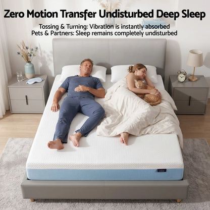 Giselle 22cm Cooling Gel Memory Foam Mattress Double Medium Firm - Image 7