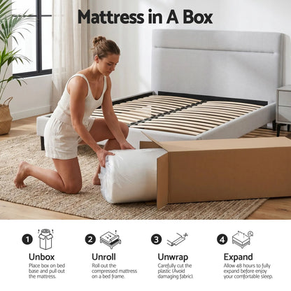 Giselle 22cm Cooling Gel Memory Foam Mattress Double Medium Firm - Image 9