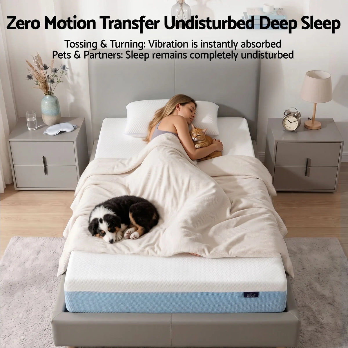 Giselle 22cm Cooling Gel Memory Foam Mattress Single Medium Firm - Image 7