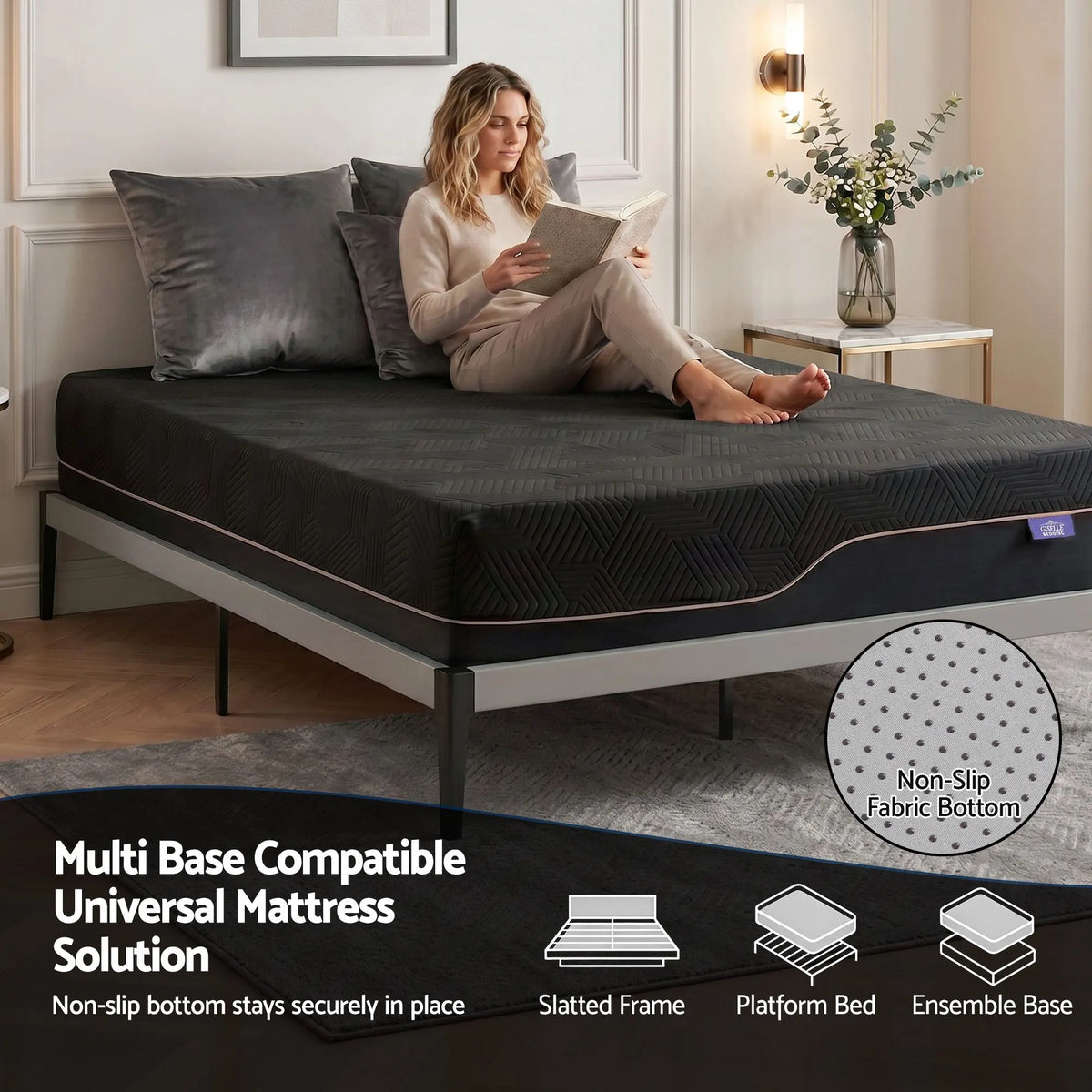 Giselle Double Cooling Memory Foam Mattress Medium Firm with Gel Comfort 30cm - Image 8