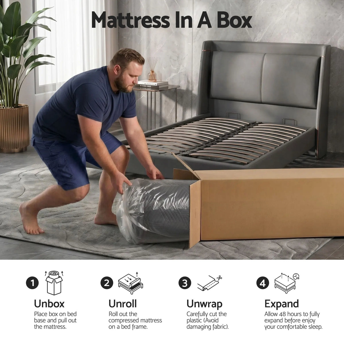 Giselle King Single Cooling Memory Foam Mattress Medium Firm with Gel Comfort 30cm - Image 9