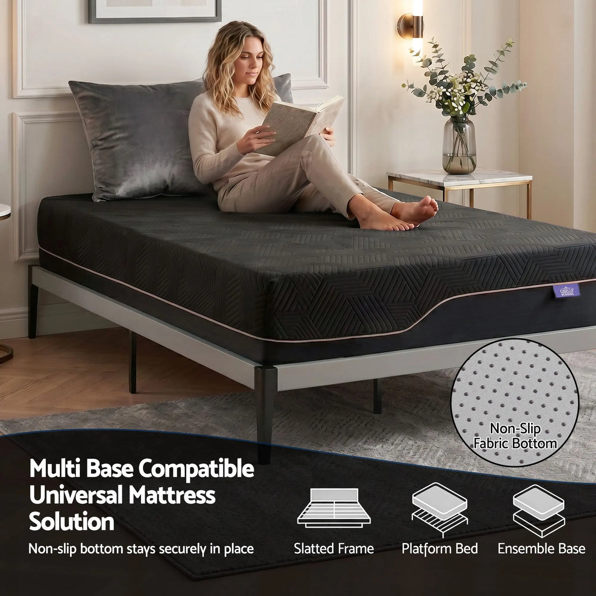 Giselle Single Cooling Memory Foam Mattress Medium Firm with Gel Comfort 30cm - Image 8