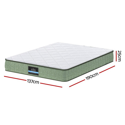 Giselle 25cm Memory Foam Mattress Dual Layer Zipper Cover Cool Charcoal Foam Mattresses Double - Image 2