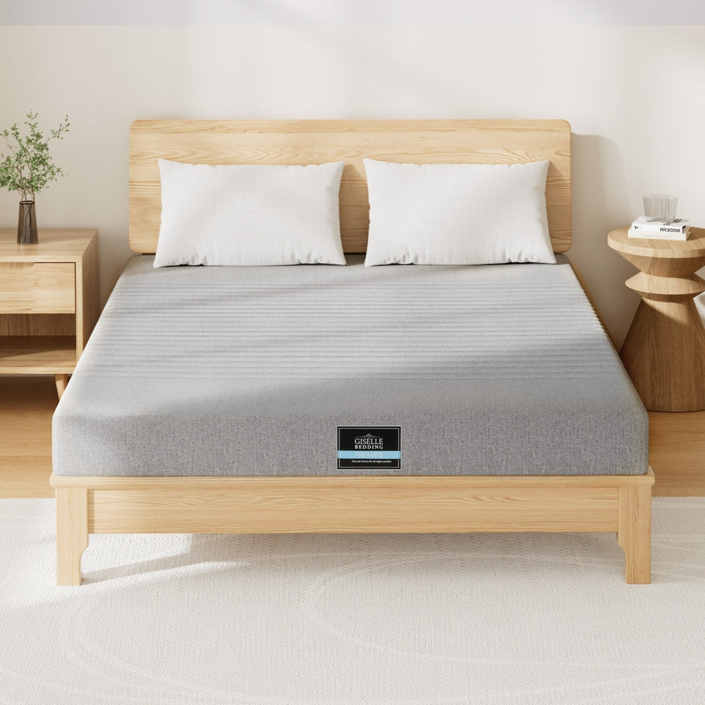 Giselle Bedding Cool Gel Memory Foam Mattress Charcoal 7-Zone Washable Bamboo Cover 15cm King - Image 7