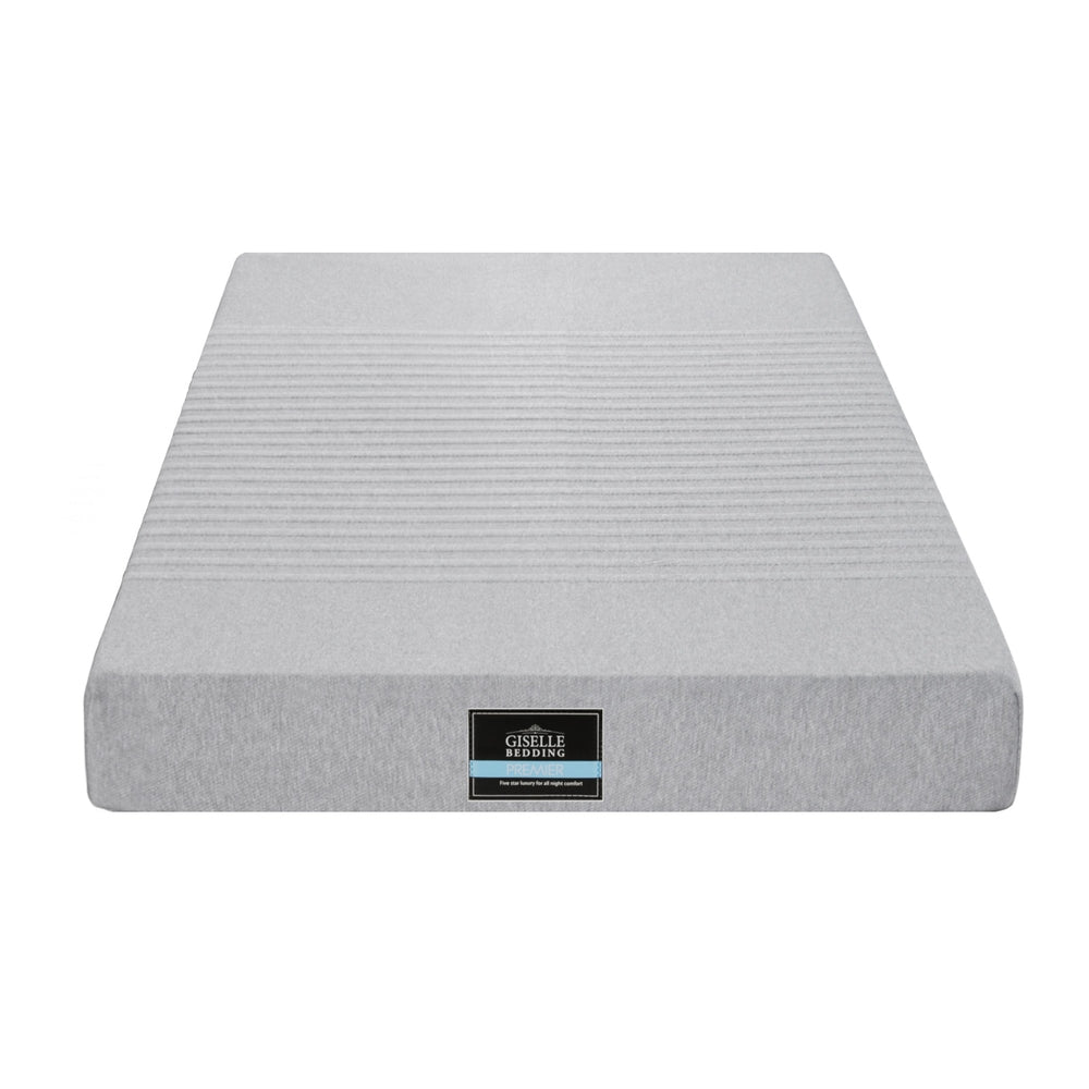 Giselle Bedding Cool Gel Memory Foam Mattress Charcoal 7-Zone Washable Bamboo Cover 15cm King Single - Image 2