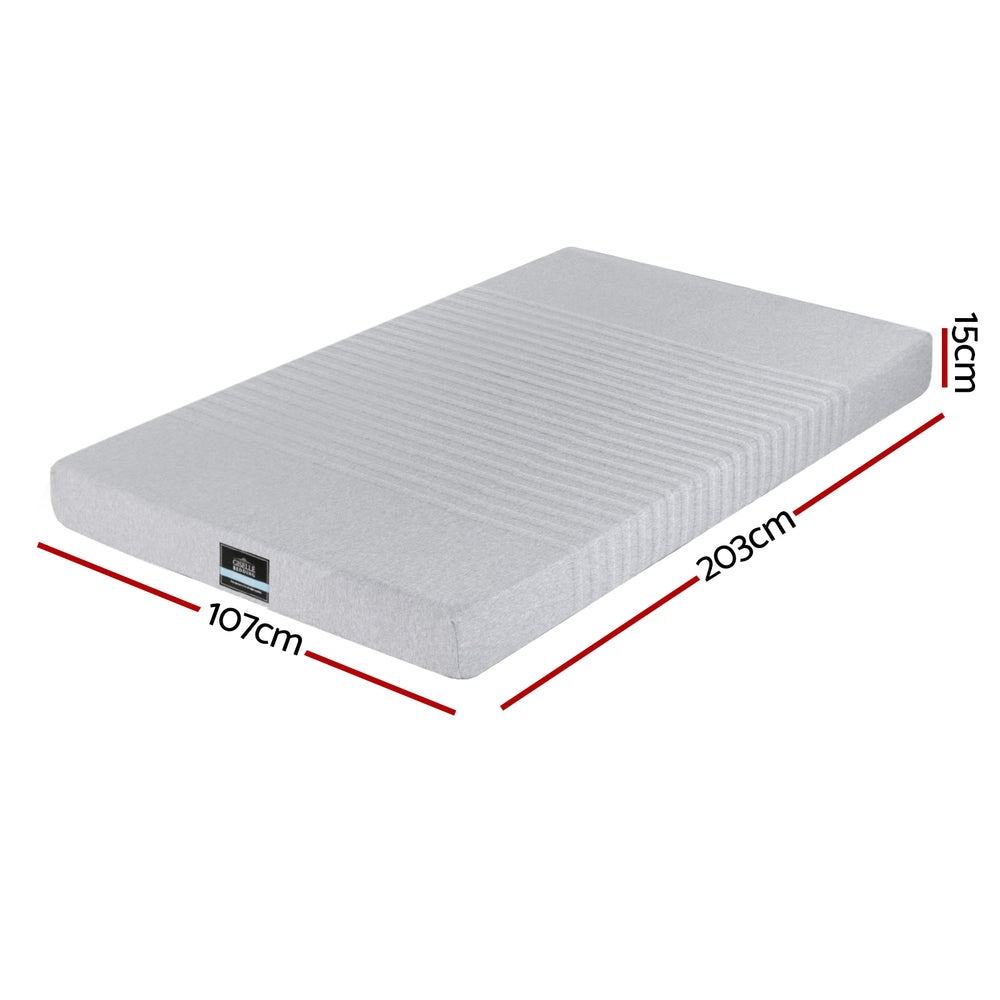 Giselle Bedding Cool Gel Memory Foam Mattress Charcoal 7-Zone Washable Bamboo Cover 15cm King Single - Image 3