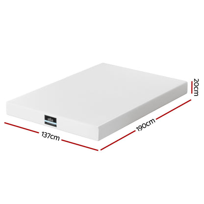 Giselle 20cm Memory Foam Mattress Green Tea Double - Image 2