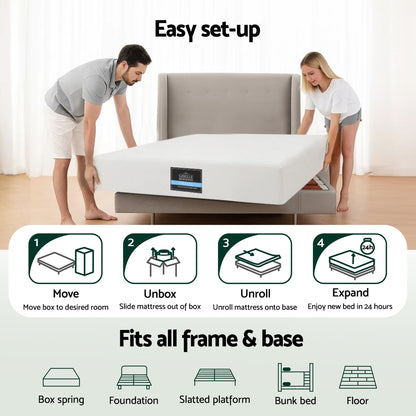 Giselle 20cm Memory Foam Mattress Green Tea King Single - Image 6