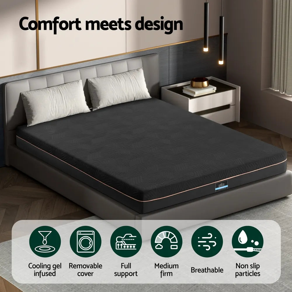 Giselle 18cm Memory Foam Mattress Green Tea Foam Cool Gel Foam Mattresses Double - Image 4