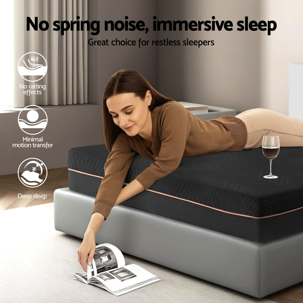 Giselle 18cm Memory Foam Mattress Green Tea Foam Cool Gel Foam Mattresses King Single - Image 9