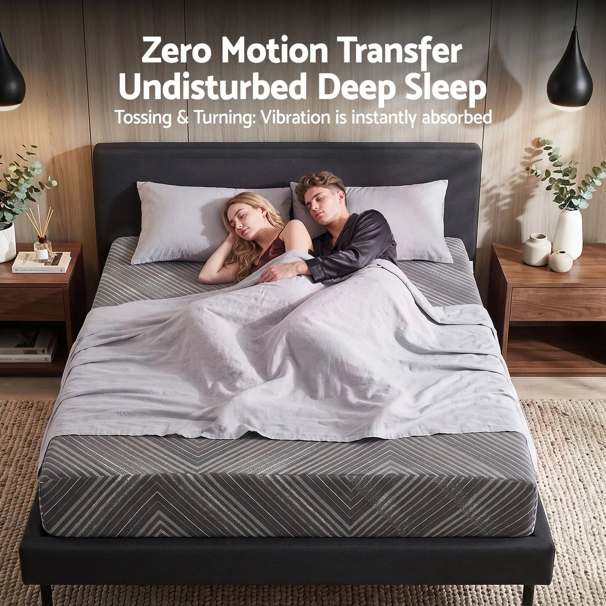 Giselle 25cm King Memory Foam Mattress Gel Infused Foam Removable Cover - Image 7
