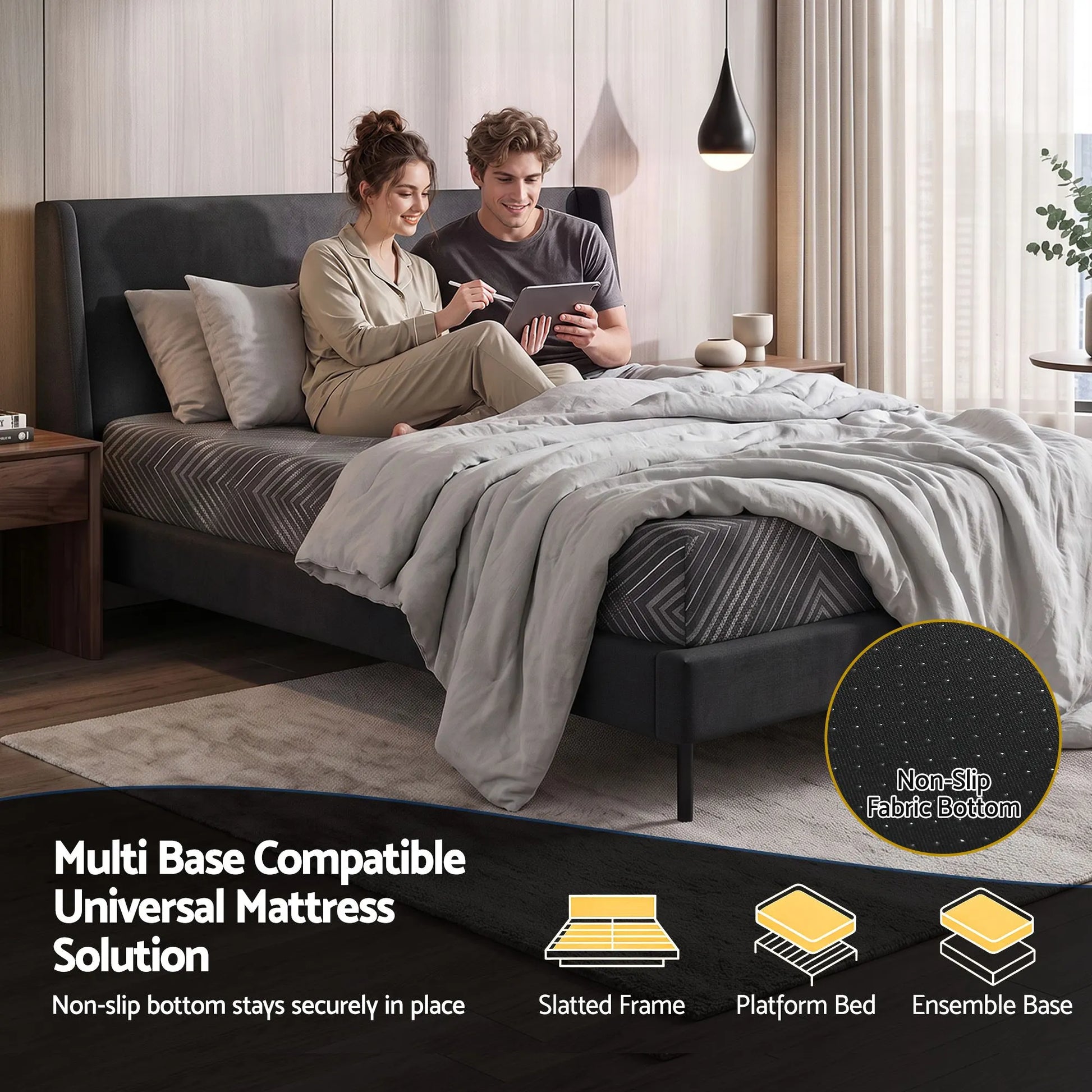 Giselle 25cm Queen Memory Foam Mattress Gel Infused Foam Removable Cover - Image 8