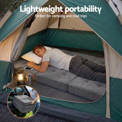 Giselle Single Folding Mattress 15cm Foldable Foam Portable Guest Sofa Bed Camping Mat - Image 9