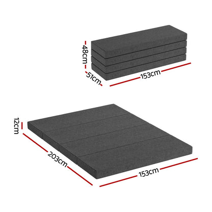 Giselle Bedding Foldable Mattress Folding Foam Mattresses Portable Mat Queen - Image 3