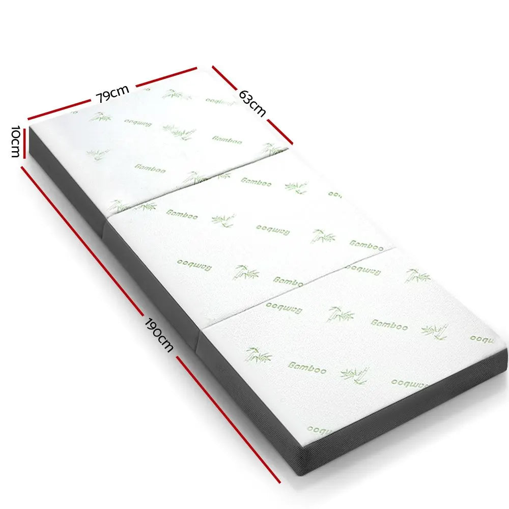 Giselle Bedding Foldable Mattress Folding Foam Single Bamboo - Image 3