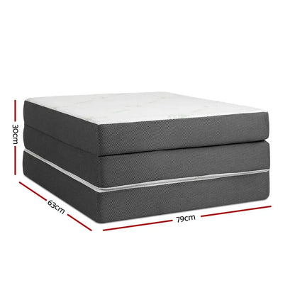 Giselle Bedding Foldable Mattress Folding Foam Single Bamboo - Image 4