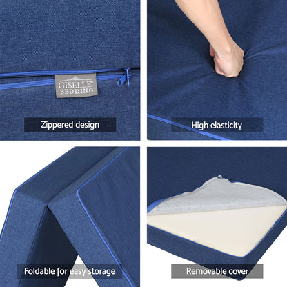 Giselle Bedding Foldable Mattress Folding Foam Single Blue - Image 7