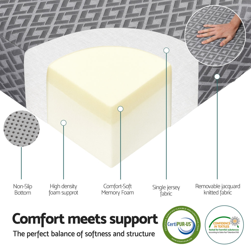 Giselle Foldable Mattress Folding Sofa Bed Trifold Memory Foam Camping Cushion Mat - Image 6