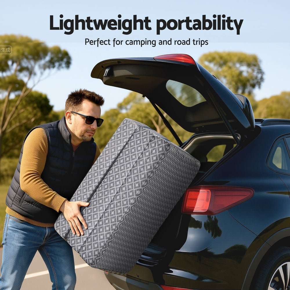 Giselle Foldable Mattress Folding Sofa Bed Trifold Memory Foam Camping Cushion Mat - Image 9