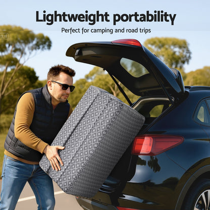 Giselle Foldable Mattress Folding Sofa Bed Trifold Memory Foam Camping Cushion Mat - Image 9