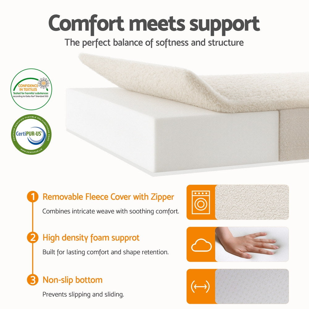 Giselle Bedding Foldable Mattress Fleece Portable 3-fold Folding Foam Mattresses - Image 5