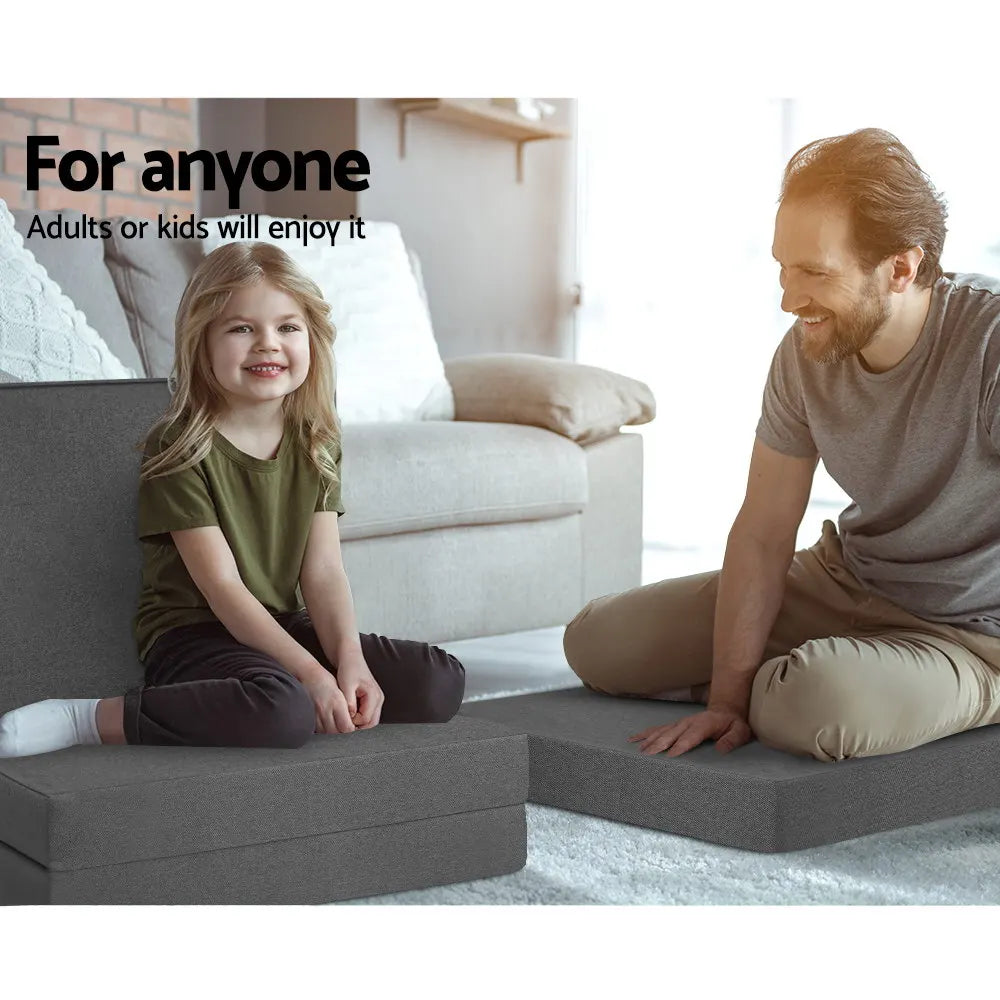 Giselle Bedding Foldable Mattress Folding Foam Bed Single Grey - Image 5