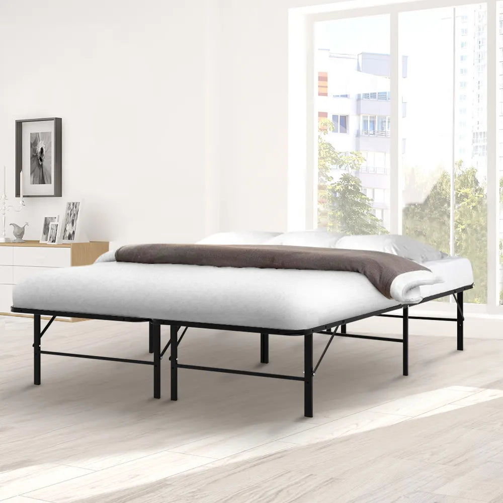 Artiss Folding Bed Frame Metal Base - Double - Image 7