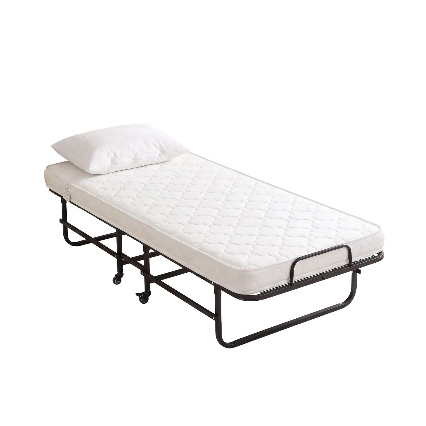 ARTISS Folding Bed with Mattress, Portable Rollaway 150kg Capacity 190CM - Image 2