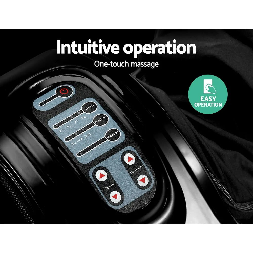 Livemor Foot Massager Shiatsu Massagers Electric Remote Roller Kneading Black - Image 5