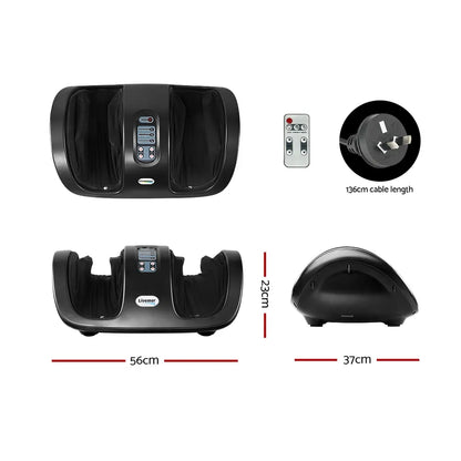 Livemor Foot Massager Shiatsu Massagers Electric Roller Kneading Leg Black - Image 2