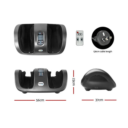 Livemor Foot Massager Shiatsu Massagers Electric Roller Kneading Leg Grey - Image 2