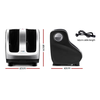 Livemor Foot Massager Shiatsu Massagers Electric Roller Calf Leg Kneading Silver - Image 2