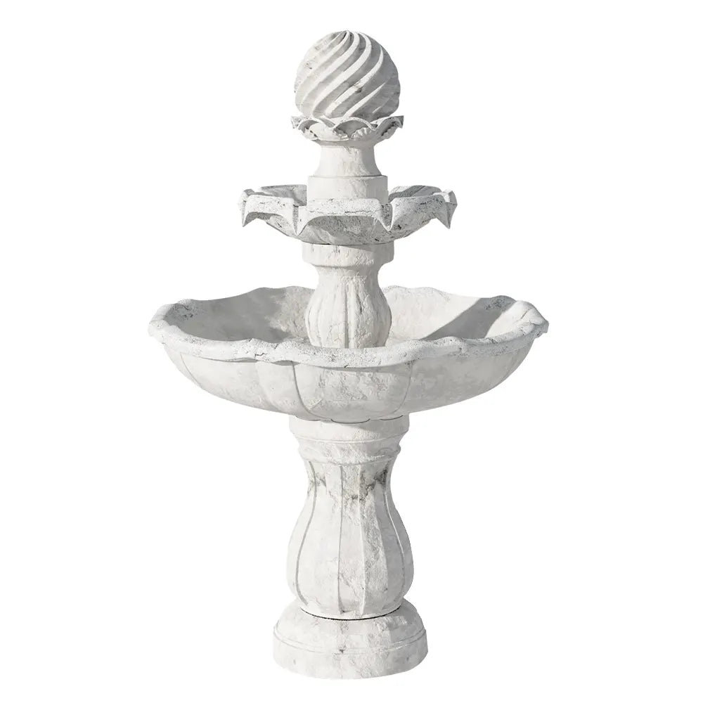 Gardeon Solar Water Feature 3-Tier Fountain with Pump Kit Bird Bath 93CM Ivory - Image 8