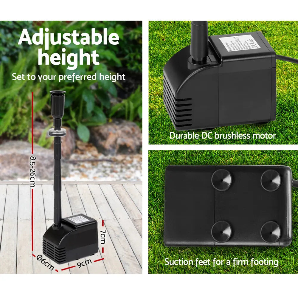 Gardeon Solar Pond Pump Submersible Water Fountain Kit 6.6FT - Image 3