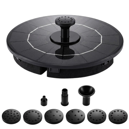 Gardeon Solar Fountain Pump Bird Bath Water Feature 17cm 165L/h Flow Black - Image 9