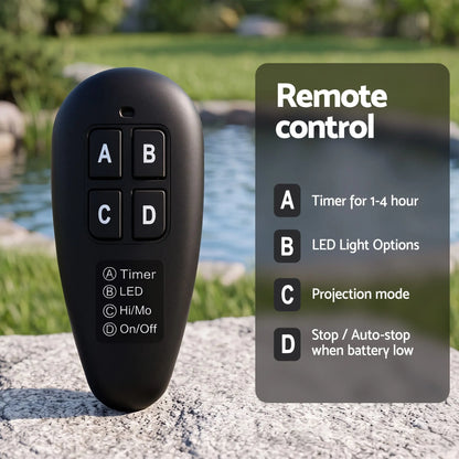 Gardeon Solar Fountain Pumps Bird Bath Battery Backup LED Remote Black 27cm - Image 8