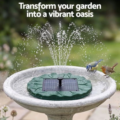 Gardeon Solar Fountain Pumps Bird Bath Floating Lotus Desig Water Feature 31cm - Image 7