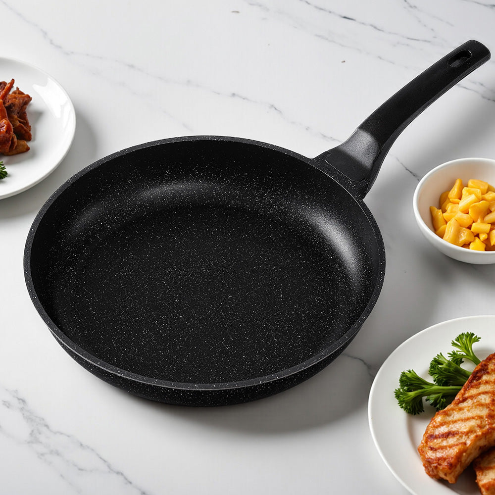 5-Star Chef Non Stick Frying Pan Cast Aluminium Steak Skillet BBQ Cookware 30cm - Image 7