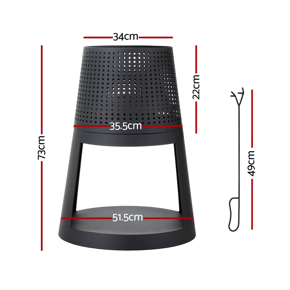 Grillz Fire Pit Deep Bowl Iron Outdoor Fireplace - Image 2