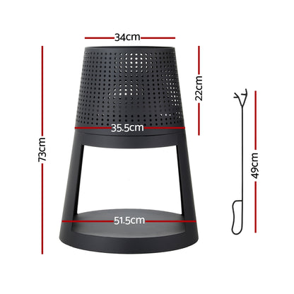 Grillz Fire Pit Deep Bowl Iron Outdoor Fireplace - Image 2