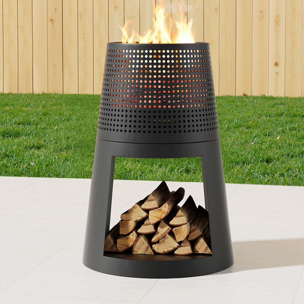 Grillz Fire Pit Deep Bowl Iron Outdoor Fireplace - Image 7