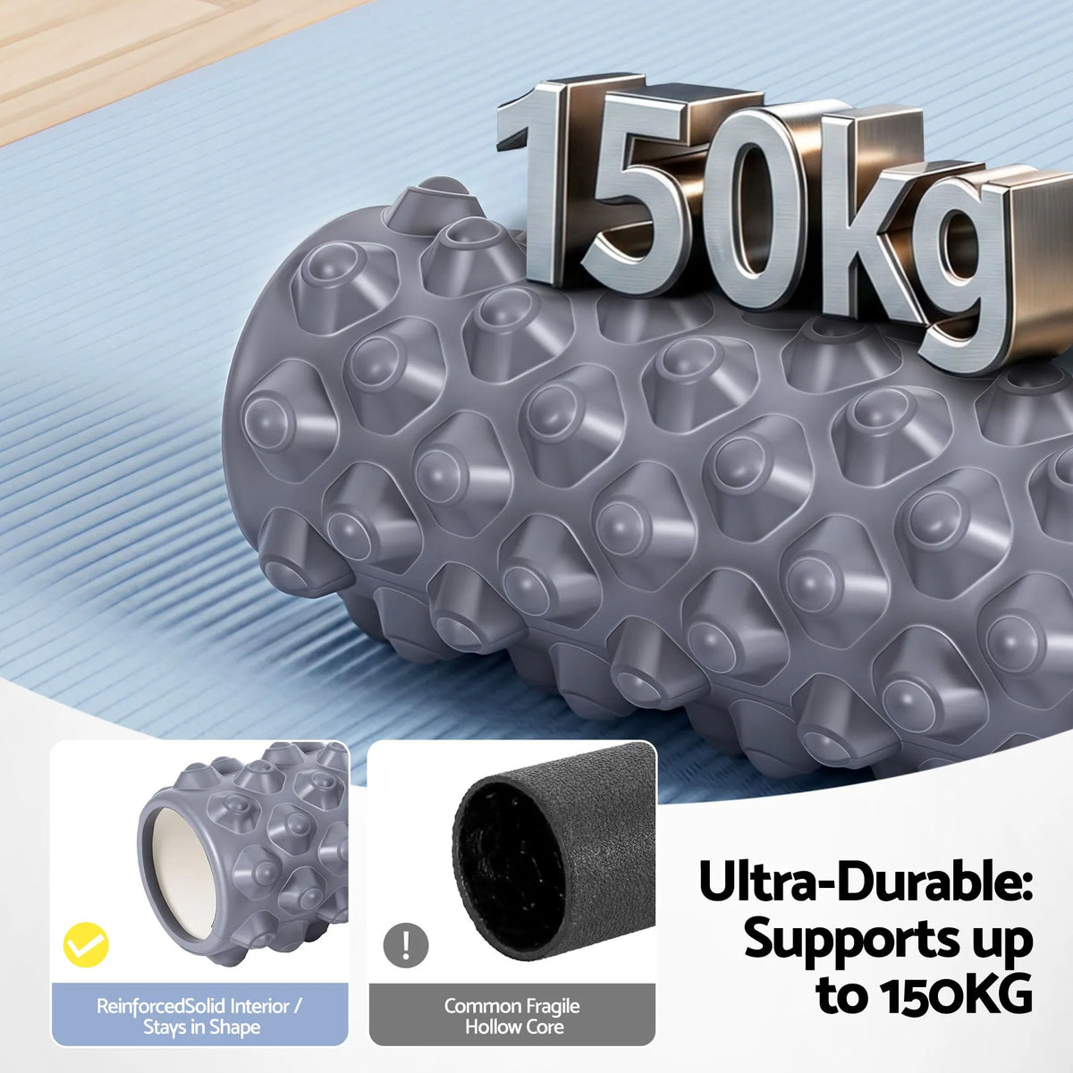 Everfit Foam Roller Set 3-in-1 with Targeted Recovery Muscle Roller Stick & Deep Tissue Massage Ball, Heavy Duty 150KG Support Gym Roller for Back Pain Relief, Myofascial Release, Home Gym Exercise - Image 7