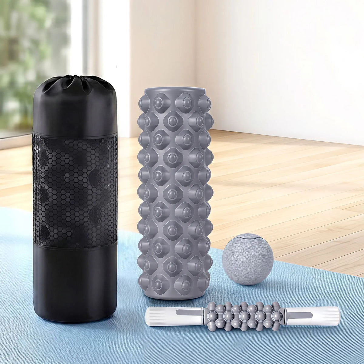 Everfit Foam Roller Set 3-in-1 with Targeted Recovery Muscle Roller Stick & Deep Tissue Massage Ball, Heavy Duty 150KG Support Gym Roller for Back Pain Relief, Myofascial Release, Home Gym Exercise - Image 8