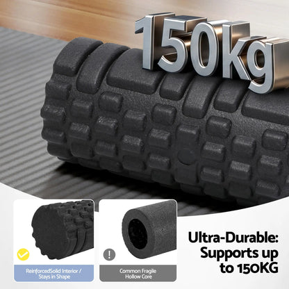 Everfit Foam Roller Set 4 in 1 Grid High Density Massager for Deep Tissue Trigger Point Myofascial Release Back Pain Muscle Recovery Gym Home Fitness Equipment with Storage Bag Supports 150kg - Image 7