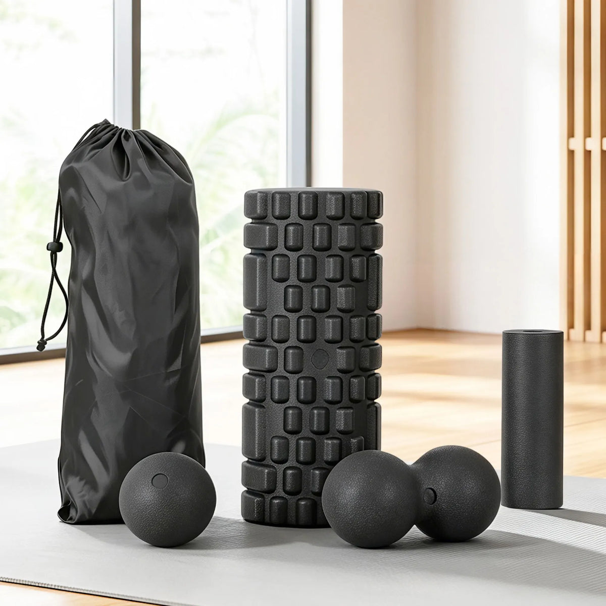 Everfit Foam Roller Set 4 in 1 Grid High Density Massager for Deep Tissue Trigger Point Myofascial Release Back Pain Muscle Recovery Gym Home Fitness Equipment with Storage Bag Supports 150kg - Image 9