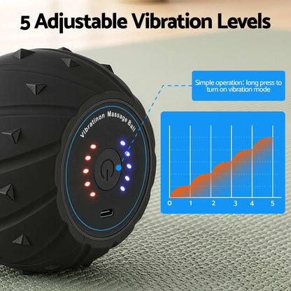 Everfit Electric Vibrating Peanut Massage Ball 5 Adjustable Levels High Power 3000RPM Motor 4D Floating Point Deep Tissue Trigger Point Muscle Relaxation Yoga Home Gym Type-C Rechargeable Support 80kg - Image 4