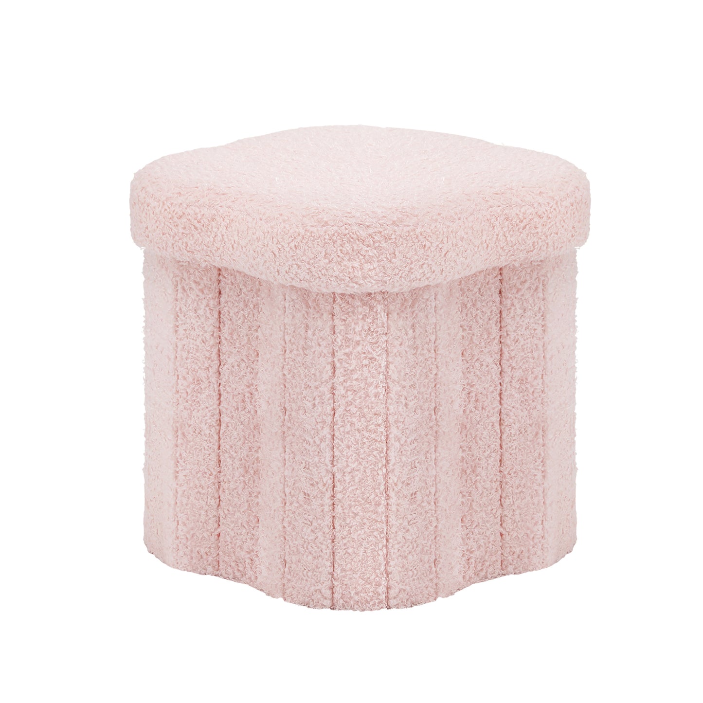 Artiss Storage Ottoman Foot Stool Foldable Pink - Image 7