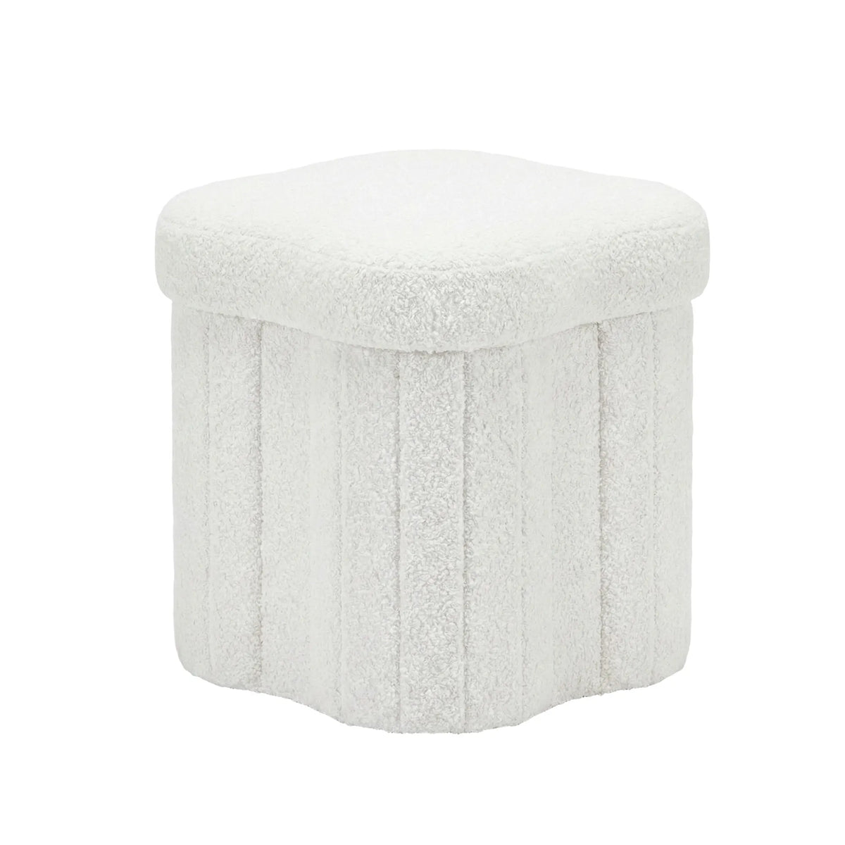 Artiss Storage Ottoman Foot Stool Foldable White - Image 7